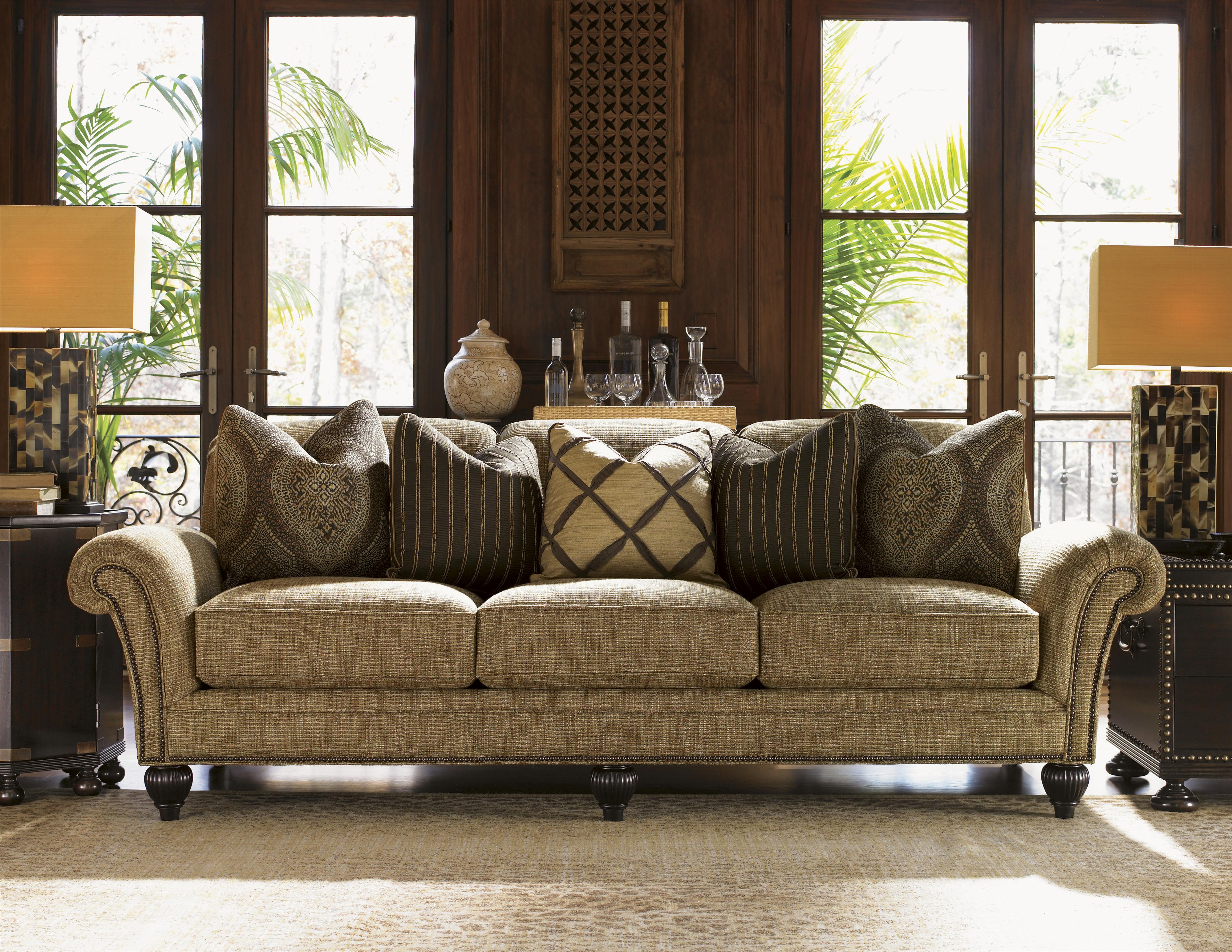 Tommy bahama leather sofa discount